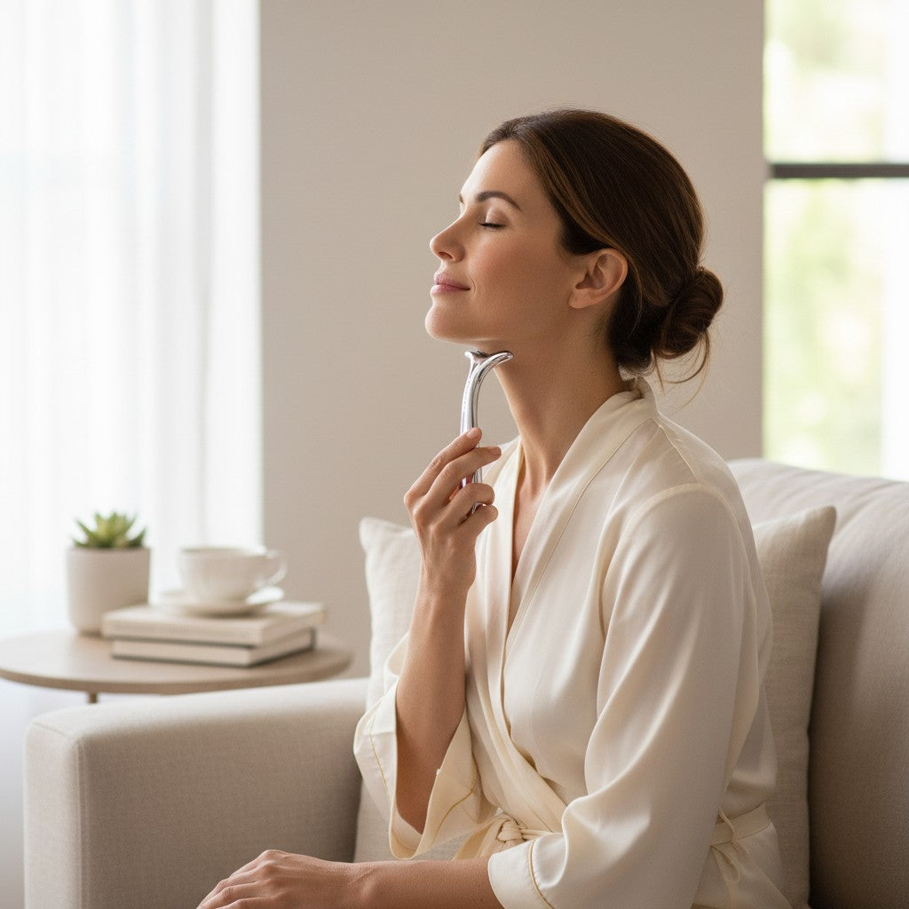 Mica neck and décolleté massager 